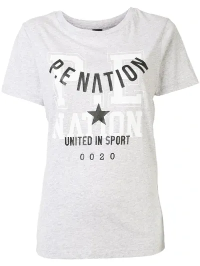 P.e Nation Master Point Logo T In Grau