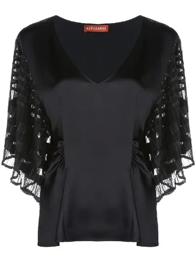 Altuzarra Brys Batwing Blouse In Black