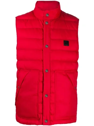 Woolrich Deeosix Quilted Vest In Red