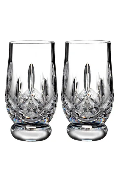 Waterford Lismore Connoisseur Set Of 2 Lead Crystal Footed Tasting Tumblers In Clear