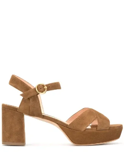 Rupert Sanderson Deidre 80mm Sandals In Brown