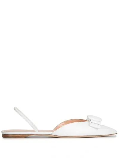 Rupert Sanderson Belinda Flat Mules In White