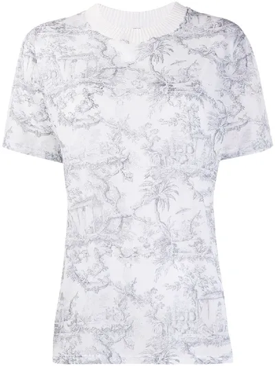 Wolford Antoinette Abstract Print T-shirt In White