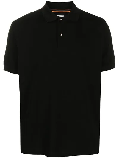 Paul Smith Rhinestone-embellished Polo Shirt In Black