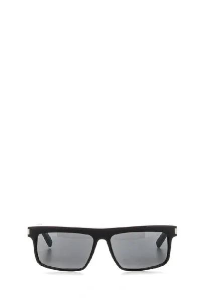 Saint Laurent Eyewear Flat In Black