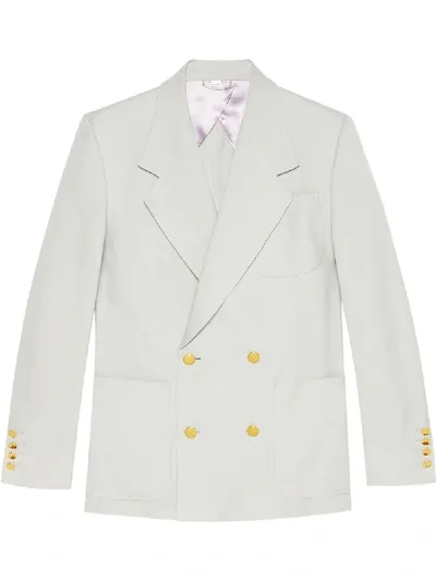 Gucci Double-breasted Blazer In Grau