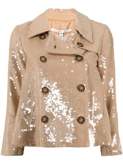 Veronica Beard Relaxed Double-breasted Jacket In Neutrals