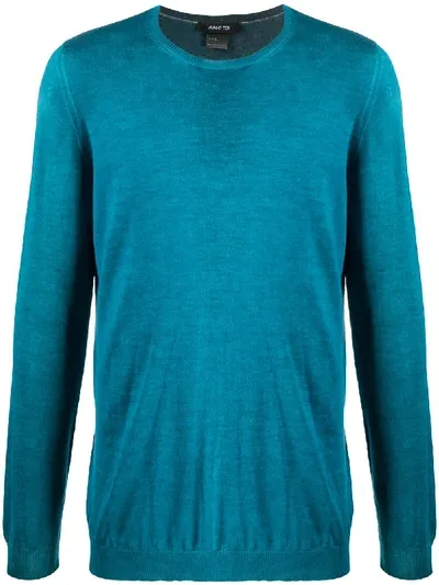 Avant Toi Lightweight Crewneck Jumper In Blue