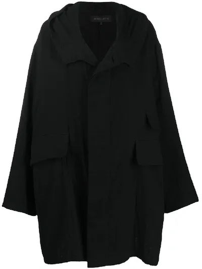 Ann Demeulemeester Oversized Button Down Coat In Black