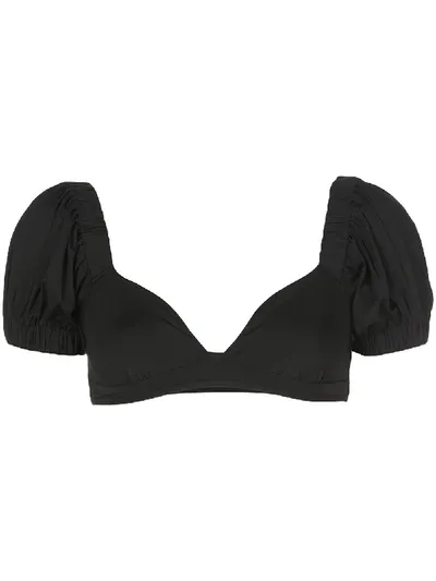 Weworewhat Moe Swim Top In Schwarz