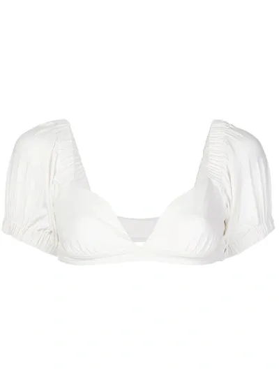 Weworewhat Moe Bikini Top In White