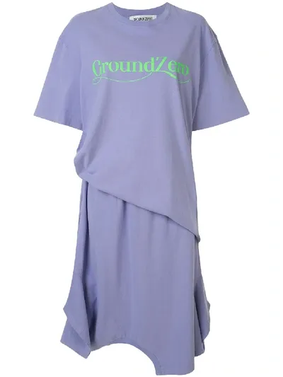 Ground Zero Deconstructed T-shirt Dress In Purple