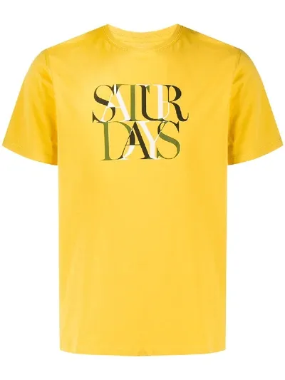 Saturdays Surf Nyc Logo Short-sleeve T-shirt In Yellow