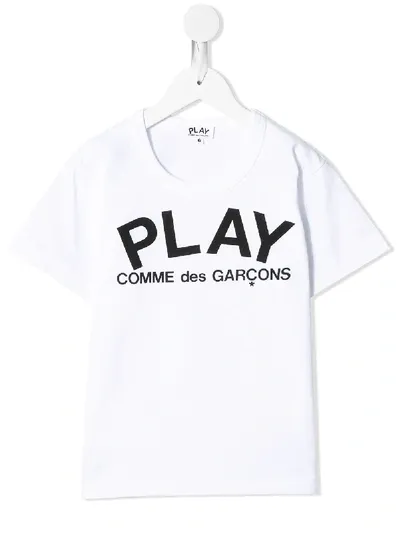 Comme Des Garçons Play Logo-print Cotton T-shirt In White