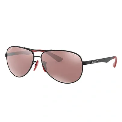 Ray Ban Rb8313m Scuderia Ferrari Collection Sonnenbrillen Schwarz Fassung Violett Glas Polarisiert 61-13