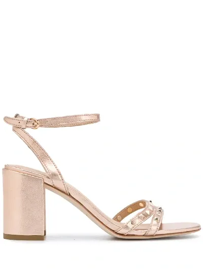 Ash Stud Embellished Heeled Sandals In Pink