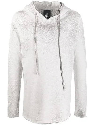 Thom Krom Mottled-effect Cotton Hoodie In Grey