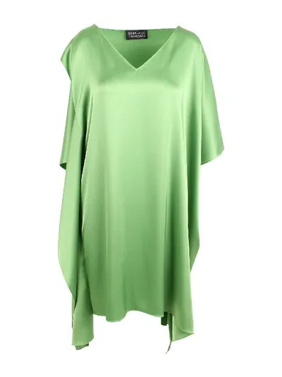 Gianluca Capannolo Loose-fit Silk Dress In Green