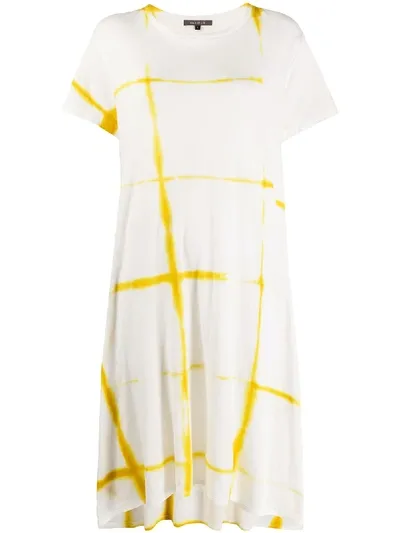 Suzusan Tie-dye T-shirt Dress In White