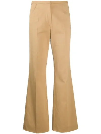 Courrèges Flared Fitted Trousers In Brown