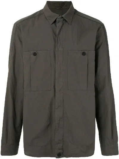 Transit Relaxed Long-sleeve Shirt In Grey