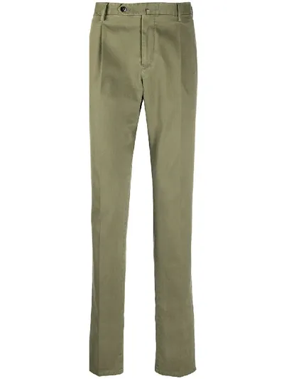 Pt01 Slim-fit Chinos In Green