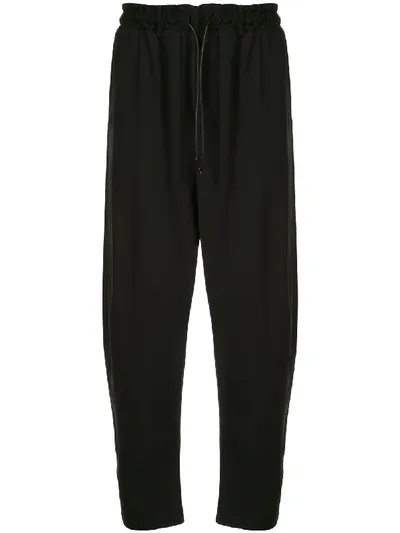 Isabel Benenato Drawstring Track Trousers In Black