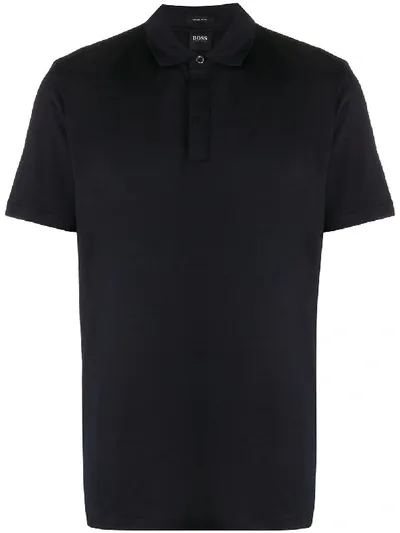 Hugo Boss Short-sleeve Polo Shirt In Black