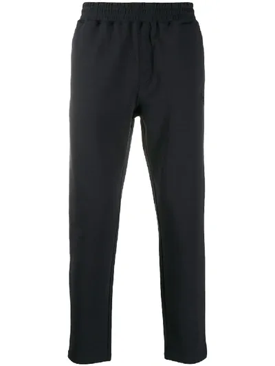 Fay Elasticated Tapered Leg Trousers In Blue