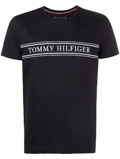 Tommy Hilfiger Printed Logo T-shirt In Blue