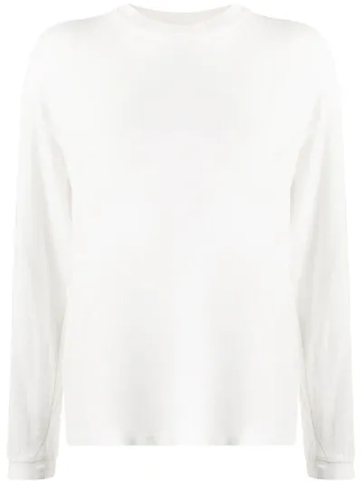 Raquel Allegra Long Sleeve T-shirt In White