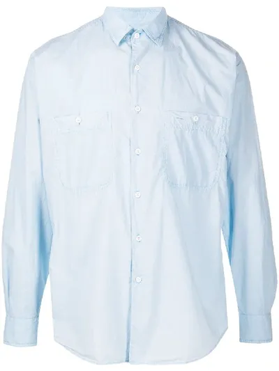 Aspesi Chest Pockets Shirt In Blue