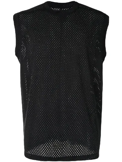 Rick Owens Mesh Vest Top In Black