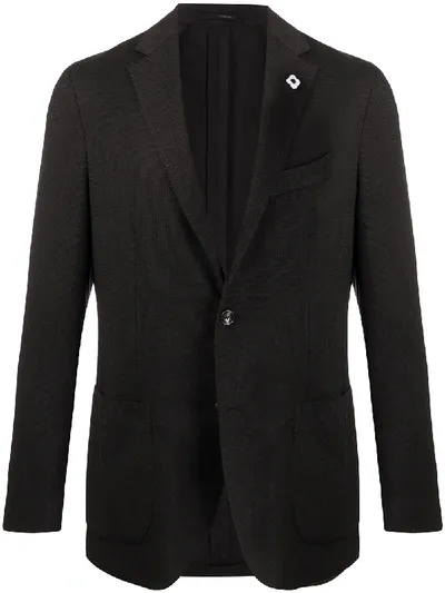 Lardini Single Breasted Blazer In Blue