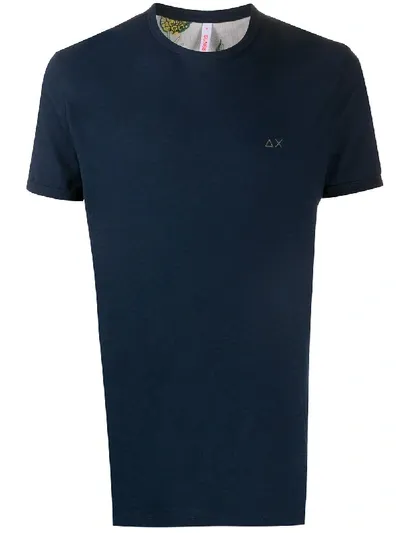 Sun 68 Logo T-shirt In Blue