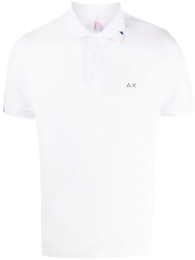 Sun 68 Short Sleeve Polo Shirt In White