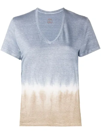 Altea Tie-dye V-neck T-shirt In Blue