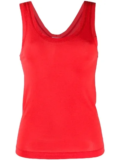 Alysi Slim Fit Vest Top In Red