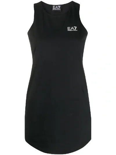 Ea7 Logo Print Tank Top In Black