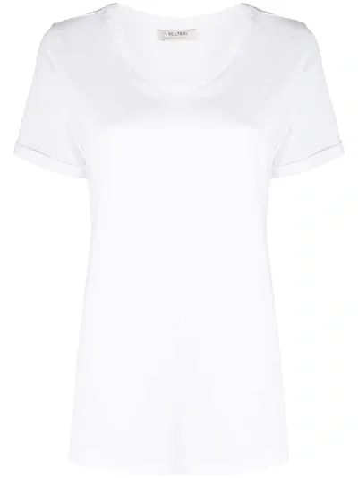 Max Mara V-neck T-shirt In White