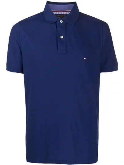 Tommy Hilfiger Chest Logo Polo Shirt In Blue