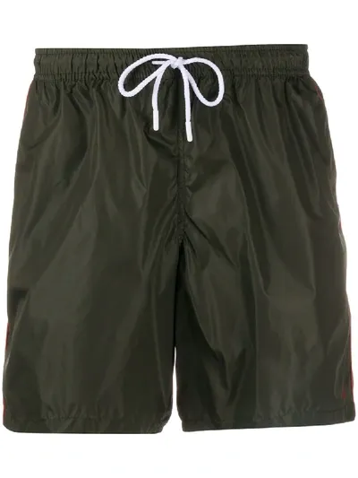 Fay Drawstring Waist Swimming Shorts In Green