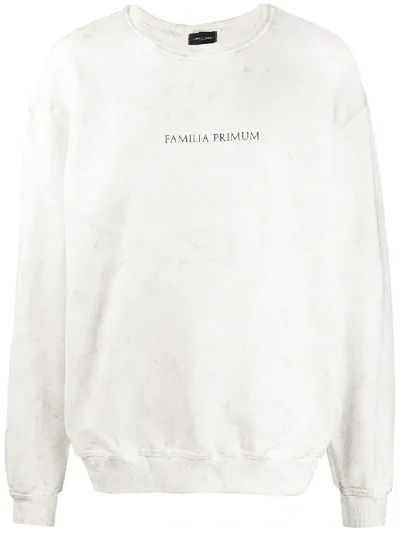 Family First Logo Print Sweatshirt In White