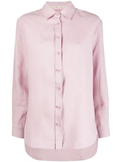 Ecoalf Slogan Detail Shirt In Pink