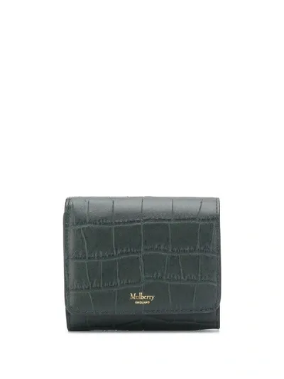 Mulberry Continental French Embossed Purse In Green