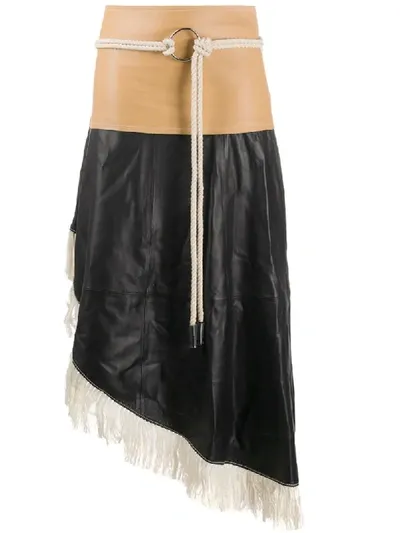 Stand Studio Amelia Leather Midi Skirt In Black