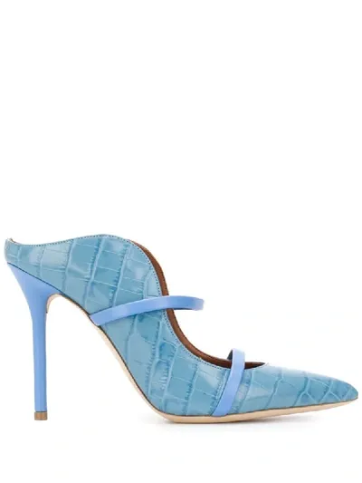 Malone Souliers Maureen Embossed Style Pumps In Blue