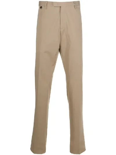 Pt01 Straight-leg Tailored Trousers In Neutrals