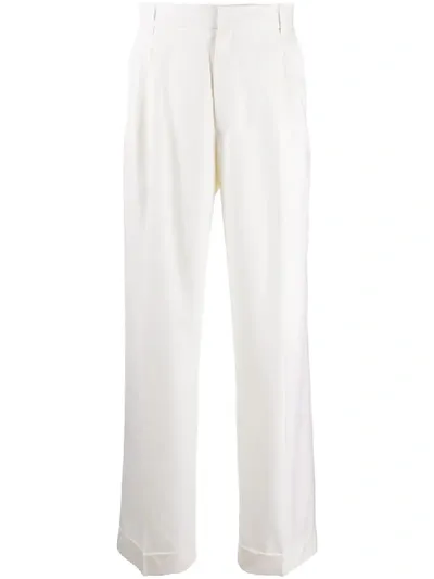 Casablanca Straight-leg Trousers In White