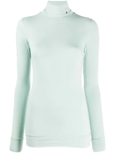 Ambush Logo Embroidered Jersey Turtleneck In Mint